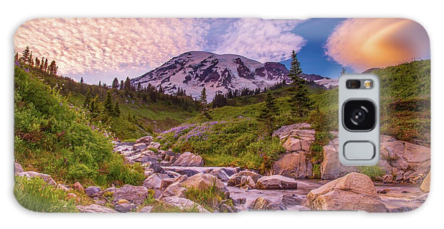Mount Rainier Galaxy Case featuring the photograph Crazy Clouds by Judi Kubes