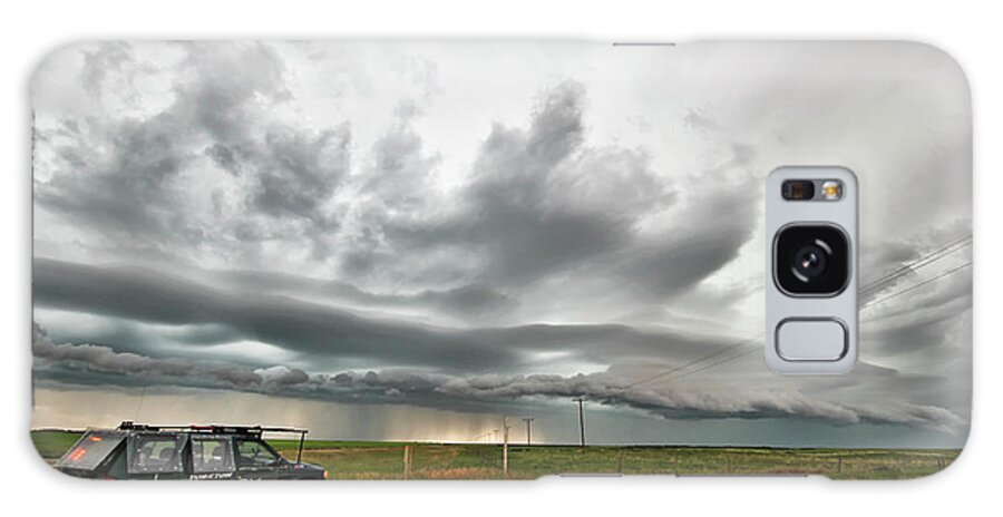 Tornado Galaxy Case featuring the photograph Crazy Shelf Cloud near Ponteix Sk. by Ryan Crouse