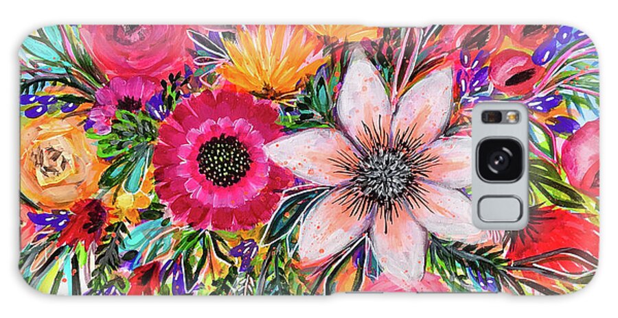 Floral Galaxy Case featuring the painting Creme De La Stem by Robin Mead