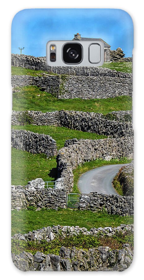Ireland Galaxy Case featuring the photograph Criss-crossed stone walls of Inisheer by James Truett