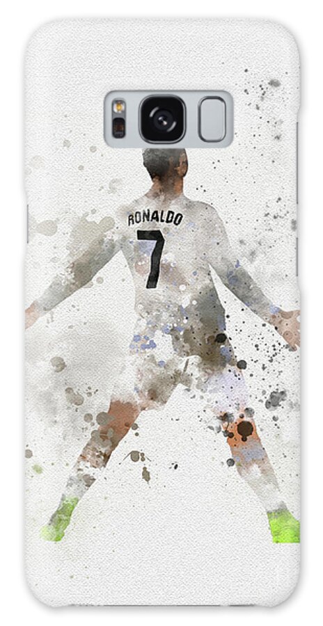 Cristiano Ronaldo Galaxy Case featuring the mixed media Cristiano Ronaldo by My Inspiration