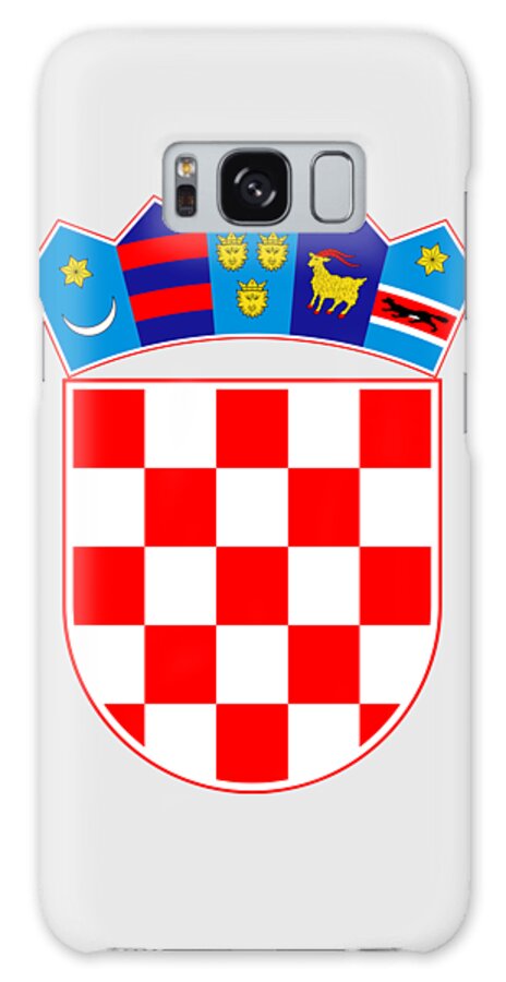 Croatia Galaxy Case featuring the drawing Croatia Coat of Arms by Movie Poster Prints
