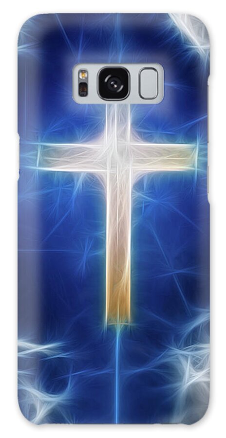 Cross Galaxy Case featuring the digital art Cross Abstract by Bruce Rolff