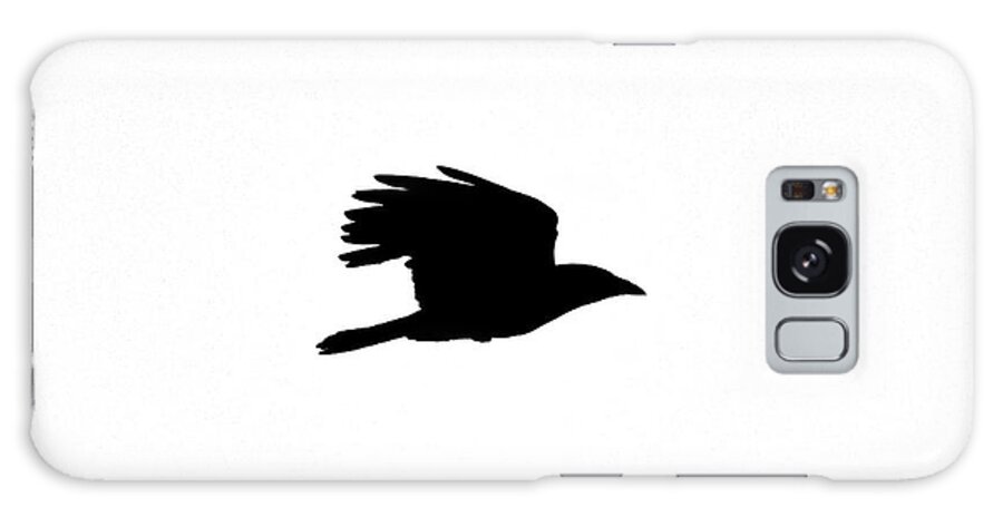 American Crow Galaxy S8 Case featuring the photograph Crow in Flight Silhouette by Ken Stampfer