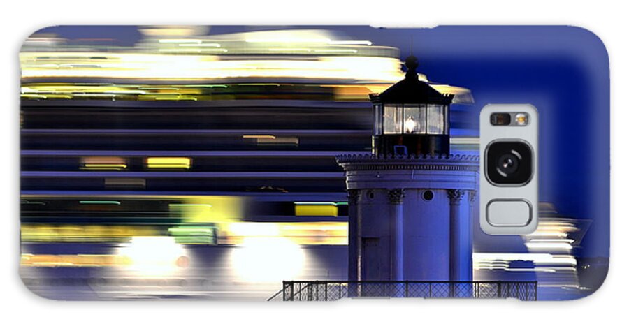 Bug Light Galaxy Case featuring the photograph Cruise Ship at Bug Light by Colleen Phaedra