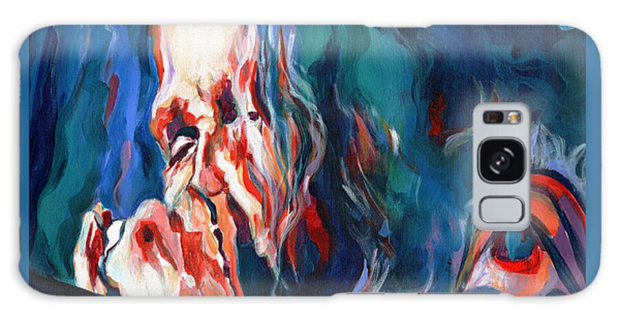 Contemporary Galaxy Case featuring the painting Love is sweet misery. Steven Tyler by Tanya Filichkin