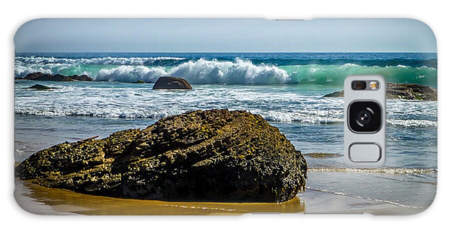 Crystal Cove Galaxy Case featuring the photograph Crystal Cove Surf by Pamela Newcomb