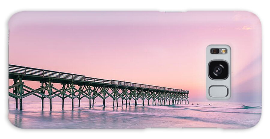 North Galaxy Case featuring the photograph Crystal Pier Wrightsville Beach Sunset Panorama by Ranjay Mitra