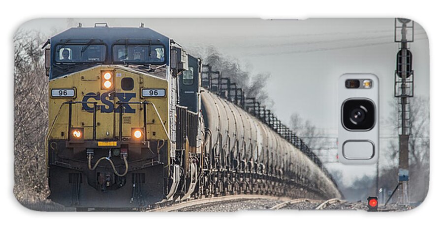 Landscape Galaxy Case featuring the photograph CSX ethanol train at Henderson Ky by Jim Pearson