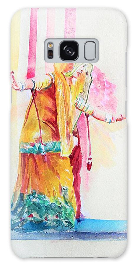 Dance Galaxy Case featuring the painting Cultural dance by Khalid Saeed