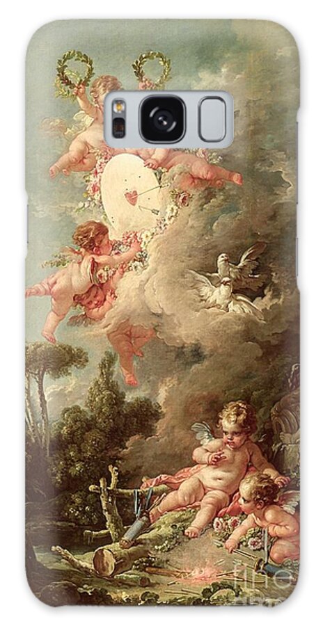 Cupid Galaxy Case featuring the painting Cupids Target by Francois Boucher