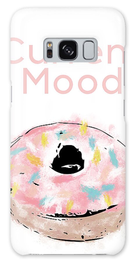 Current Mood Galaxy Case featuring the mixed media Current Mood Donut- Art by Linda Woods by Linda Woods