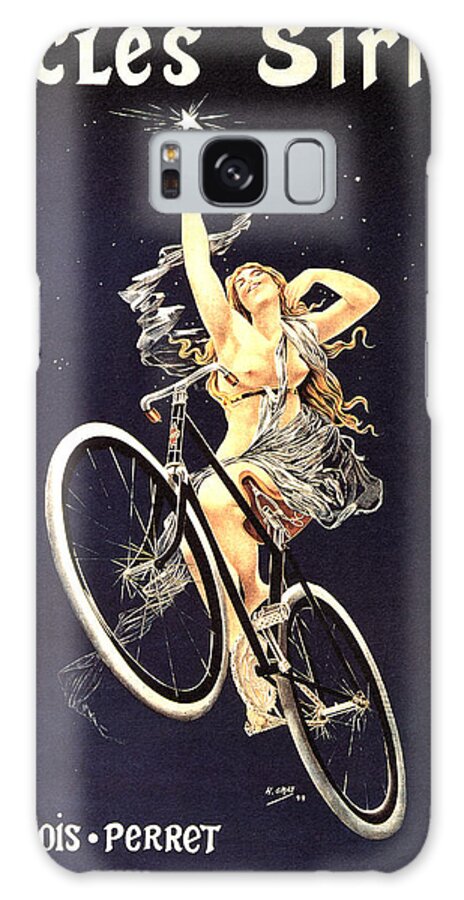 Vintage Galaxy Case featuring the mixed media Cycles Sirius - Bicycle - Vintage French Advertising Poster by Studio Grafiikka
