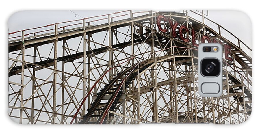 Coney Island Galaxy S8 Case featuring the photograph Cyclone Roller Coaster Coney Island NY by Chuck Kuhn