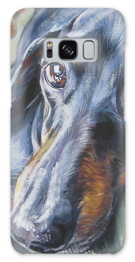 Dog Galaxy Case featuring the painting Dachshund black and tan by Lee Ann Shepard