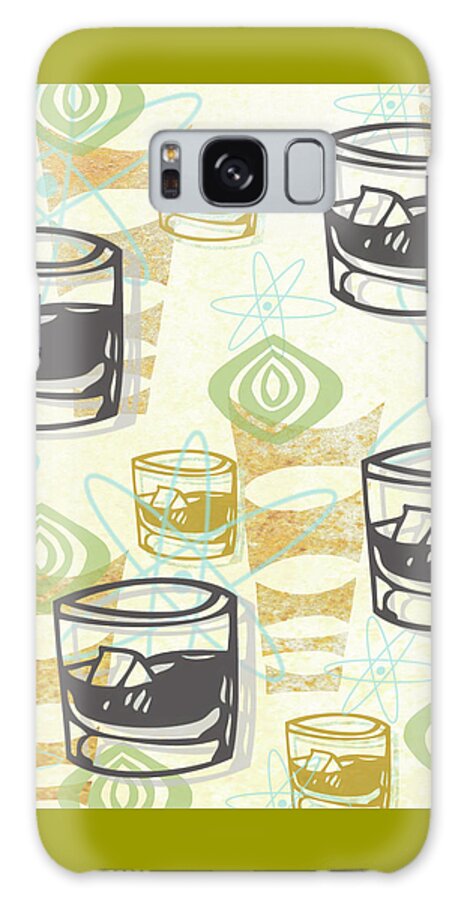 Pattern Galaxy Case featuring the painting Dad Is Home 1954 by Little Bunny Sunshine