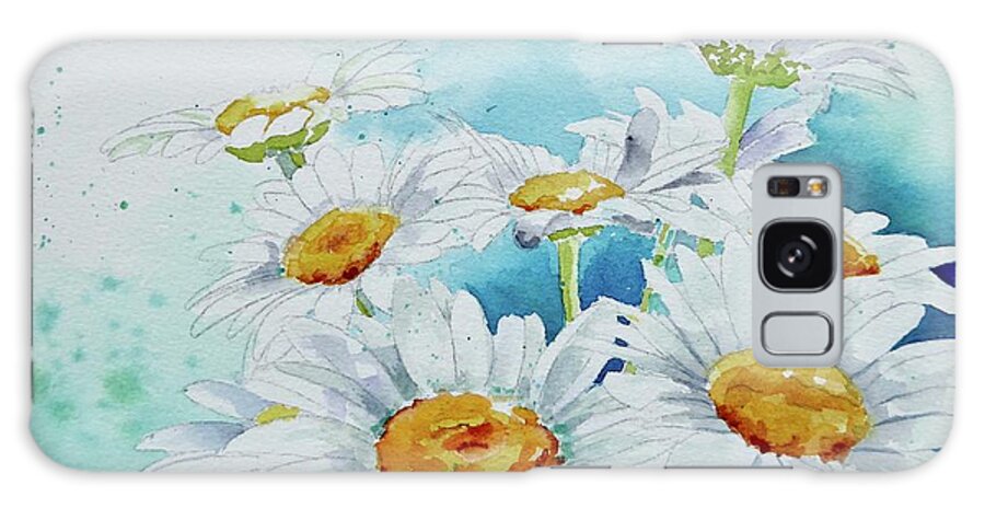 Daisies Galaxy Case featuring the painting Daisies by Pat Dolan