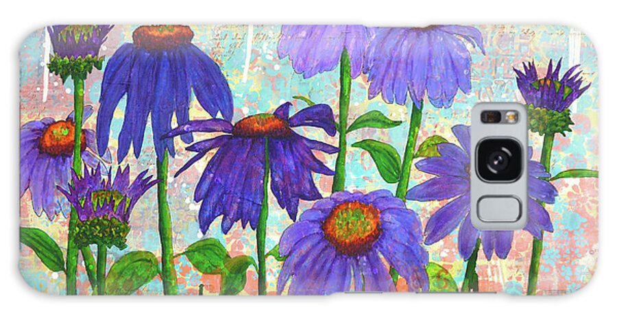 Daisies Galaxy Case featuring the painting Daisy Masquerade by Lisa Crisman