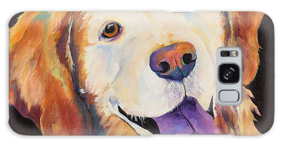 Pet Portraits Galaxy Case featuring the painting Daisy by Pat Saunders-White