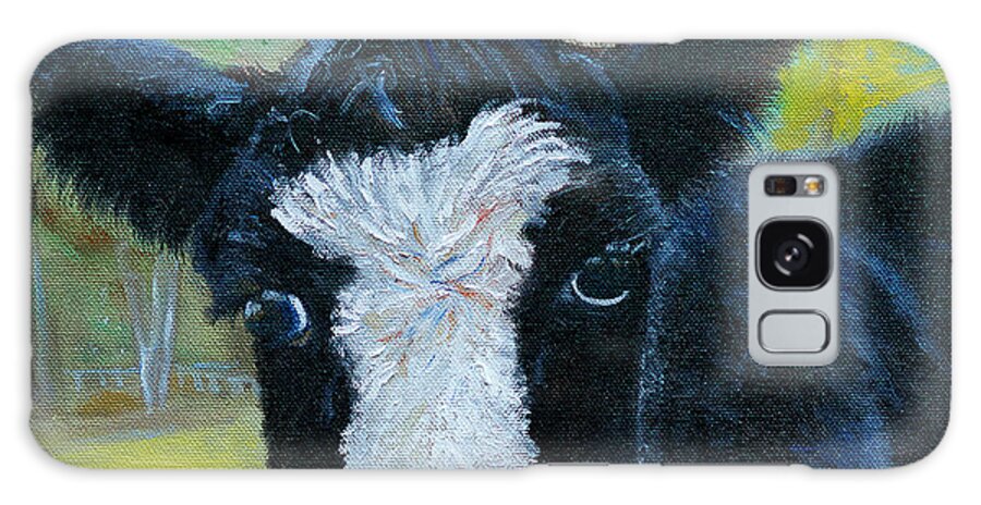 Cow In A Fall Pasture On A Beautiful Day Galaxy S8 Case featuring the painting Daisy the Cow by Kathy Knopp