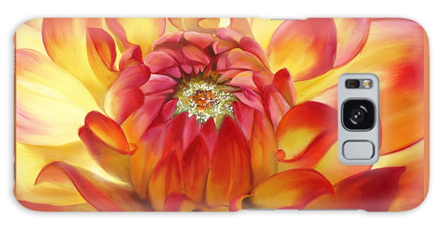 Macro Galaxy Case featuring the painting Dahlia by Lynne Pittard