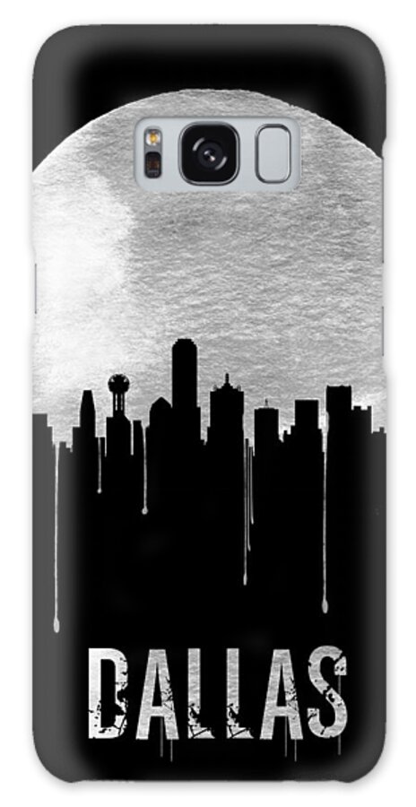 Dallas Galaxy Case featuring the digital art Dallas Skyline Black by Naxart Studio