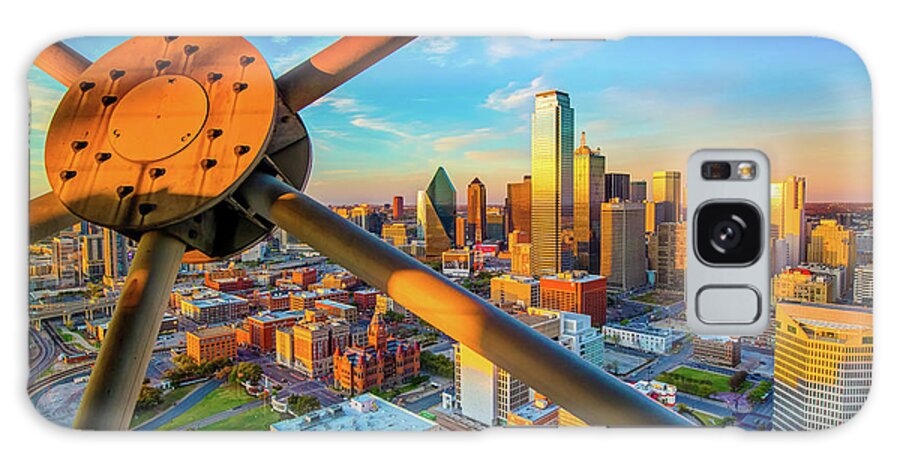 America Galaxy Case featuring the photograph Dallas Texas Skyline at Sunset by Gregory Ballos