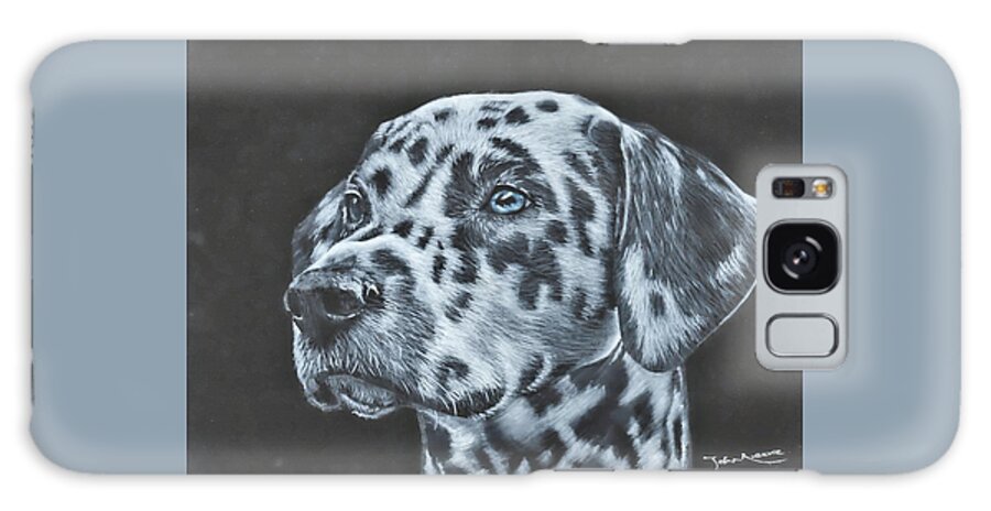 Dalmation Galaxy Case featuring the painting Dalmation Portrait by John Neeve