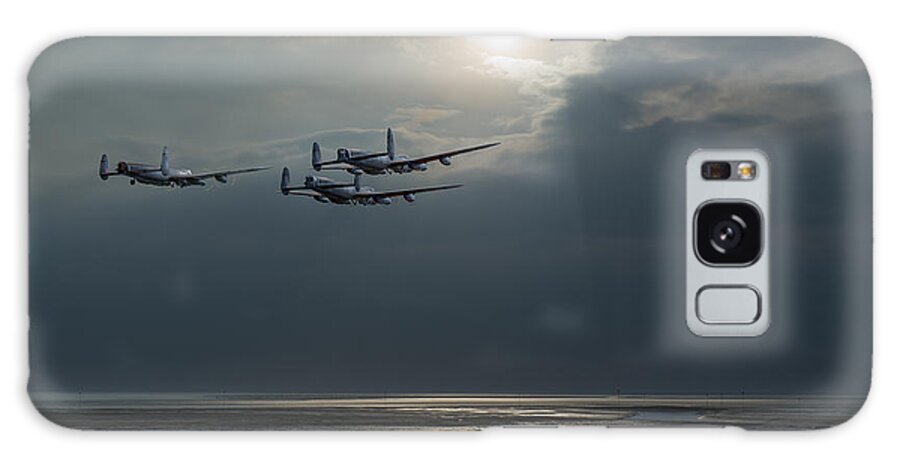 617 Squadron Galaxy Case featuring the digital art Dambusters training over the Wash by Gary Eason