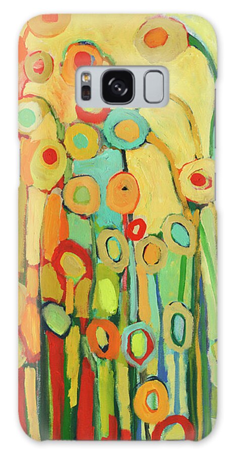 Floral Galaxy Case featuring the painting Dance of the Flower Pods by Jennifer Lommers