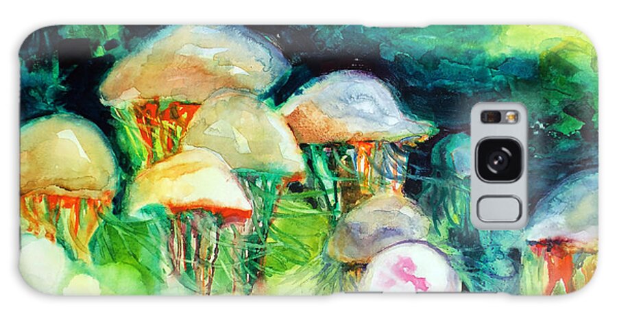 Paintings Galaxy Case featuring the painting Dance of the Jellyfish by Kathy Braud