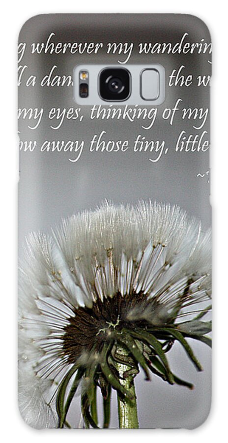 Dandelion Galaxy Case featuring the photograph Dandelion Dreams- Fine Art And Poetry by KayeCee Spain