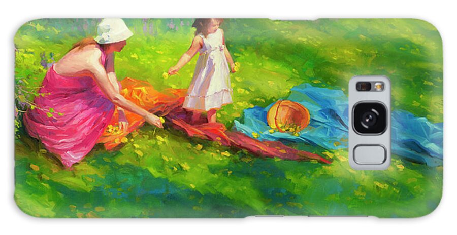 Country Galaxy Case featuring the painting Dandelions by Steve Henderson