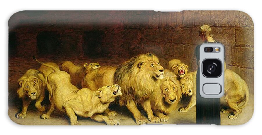Daniel In The Lions Den Galaxy Case featuring the painting Daniel in the Lions Den by Briton Riviere