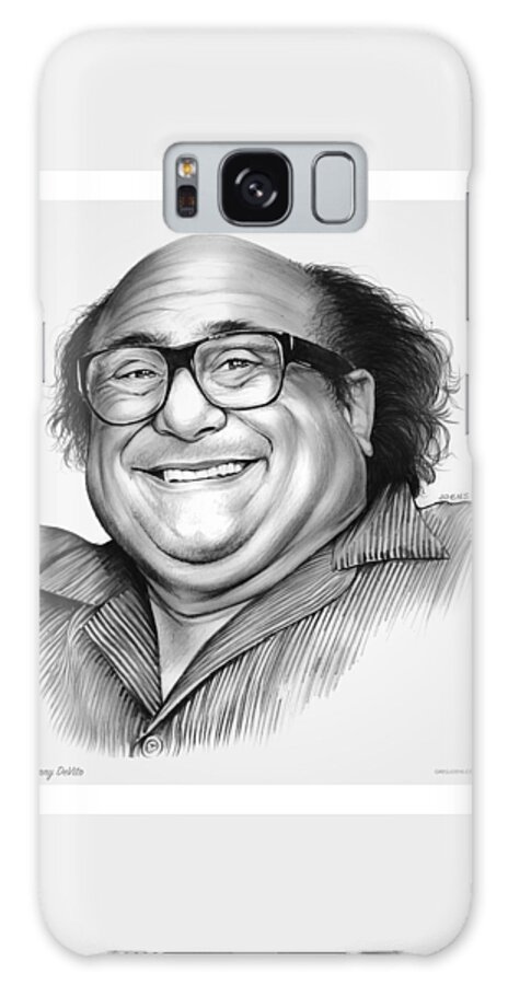 Dannydevito Galaxy Case featuring the drawing Danny DeVito by Greg Joens