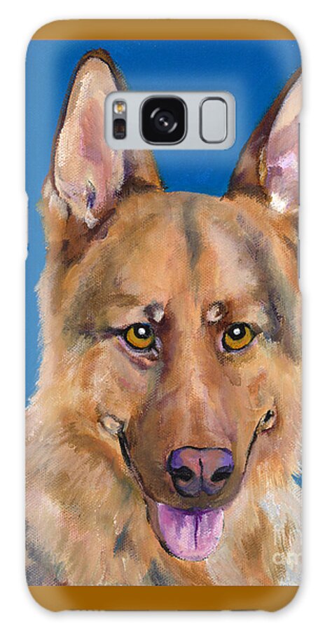 German Shepherd Galaxy Case featuring the painting Dante by Pat Saunders-White