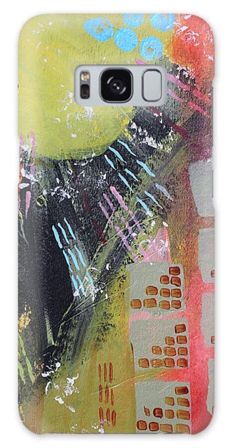City Galaxy Case featuring the painting Dark City by April Burton