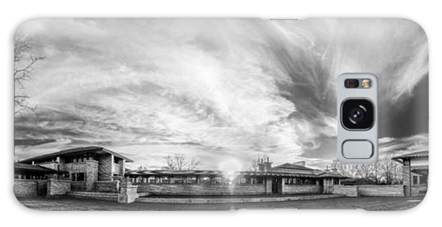 Buffalo Architecture Galaxy Case featuring the photograph Darwin Martin House - Spring Sunset - BW by Chris Bordeleau