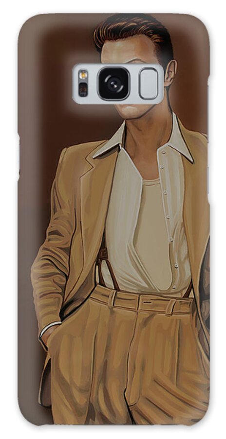 David Bowie Galaxy Case featuring the painting David Bowie Four Ever by Paul Meijering