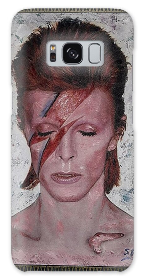 David Bowie Galaxy Case featuring the painting David Bowie by Sam Shaker