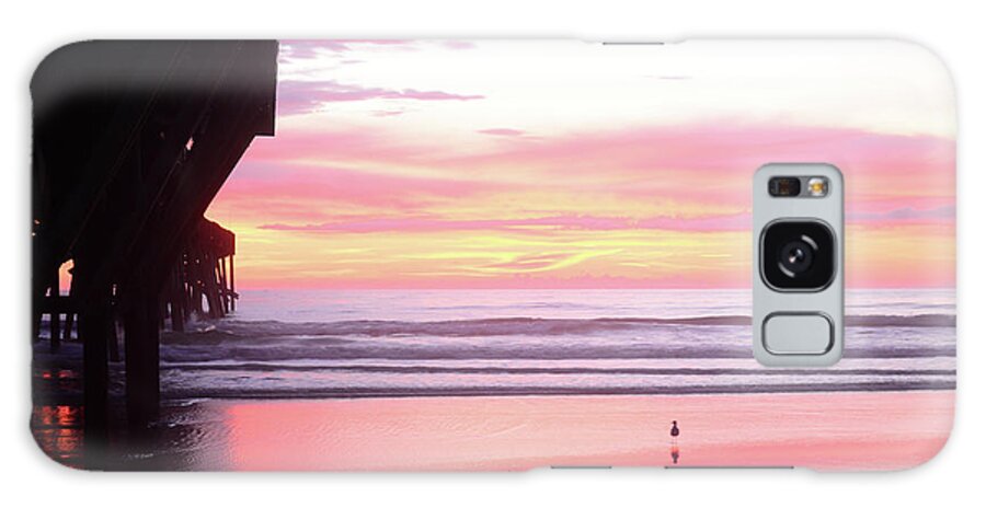 Beach Prints Galaxy Case featuring the painting Dawn at the beach 8-14-16 by Julianne Felton