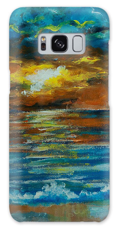Sea Galaxy Case featuring the painting Daybreak by Elizabeth Mundaden
