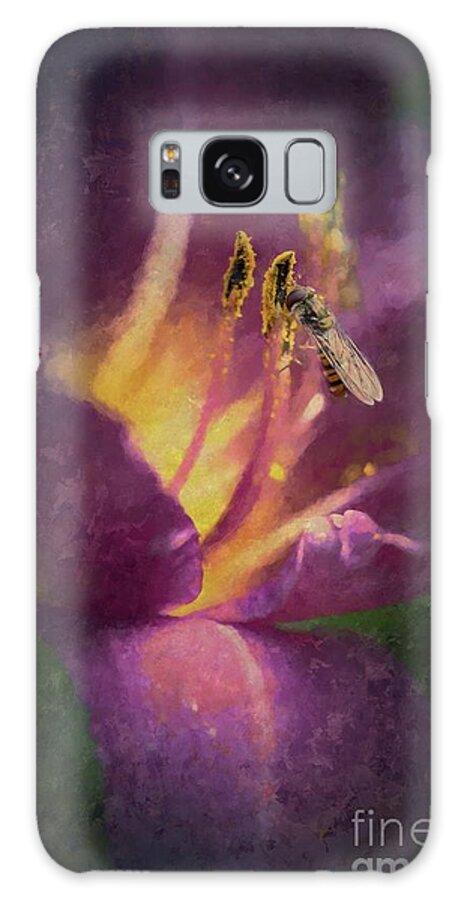 Daylily Galaxy Case featuring the photograph Daylily and Friend by Eva Lechner