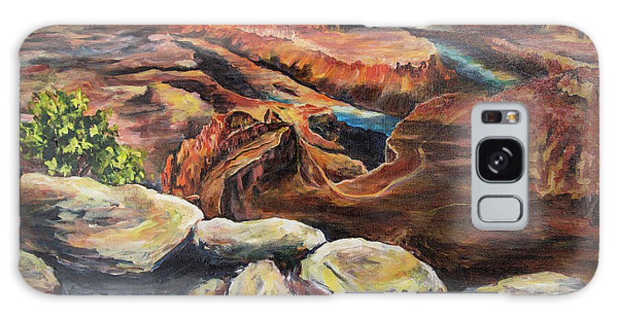 Deadhorsepoint Galaxy Case featuring the painting Dead Horse Point by Sally Quillin