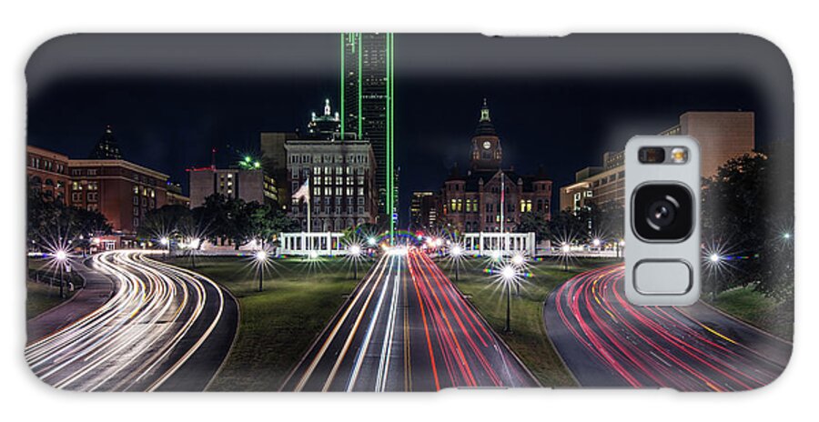 Dallas Galaxy Case featuring the photograph Dealey Plaza Dallas at Night by Todd Aaron