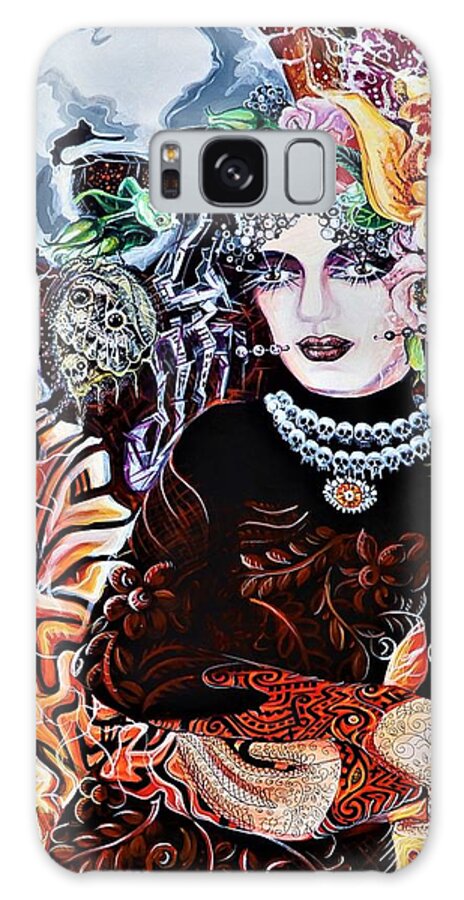Woman Galaxy Case featuring the painting Death and the Maiden by Yelena Tylkina