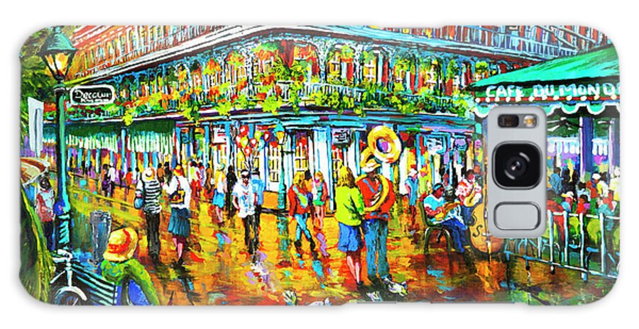 New Orleans Art Galaxy Case featuring the painting Decatur Evening by Dianne Parks