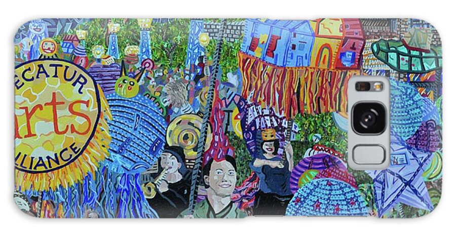 Decatur Galaxy Case featuring the painting Decatur Lantern Parade by Micah Mullen