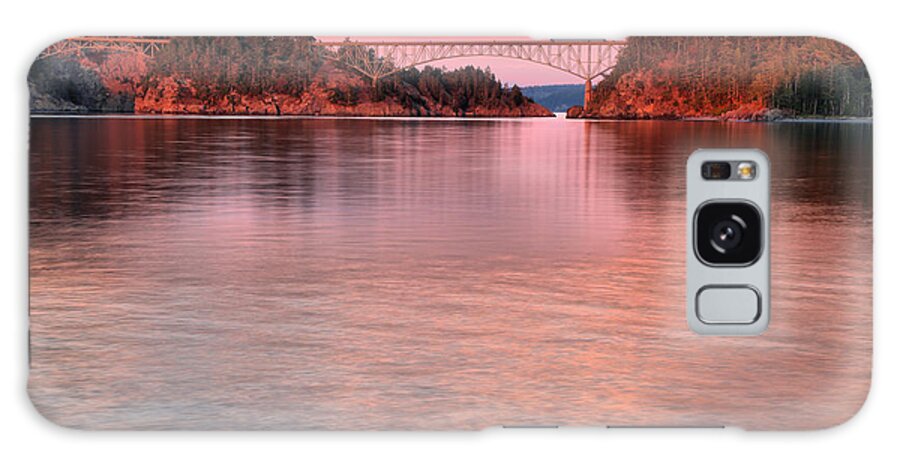 Deception Pass Galaxy Case featuring the photograph Deception Pass Pink Skies by Adam Jewell