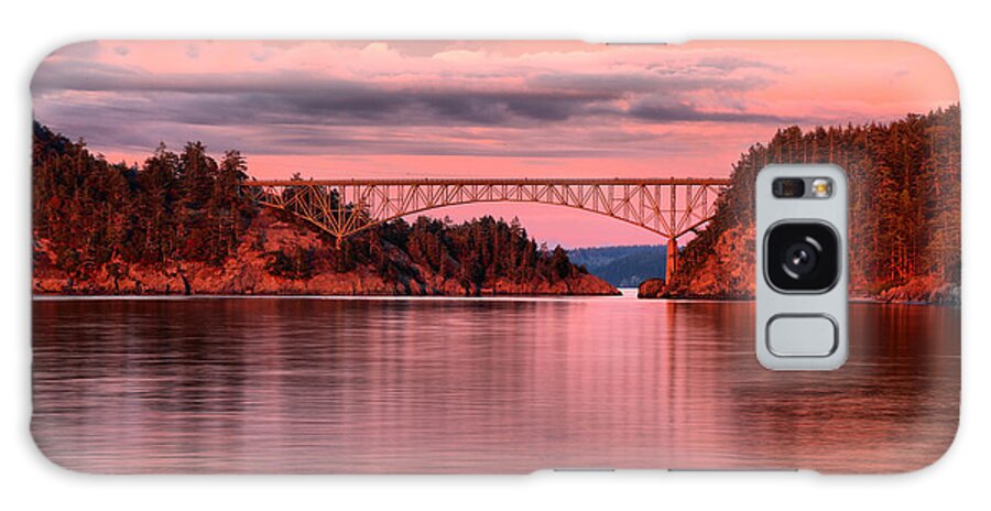 Deception Pass Galaxy Case featuring the photograph Deception Pass Sunset Reflections by Adam Jewell
